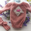 Rose Pink Long Sleeve Onesie 8-9
