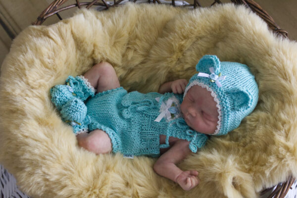 Bib Onesie Teal 15-16 inch - Image 2