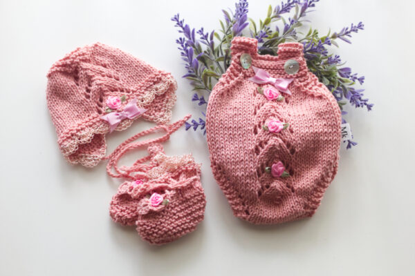 Pattern Onesie Dusty Rose 15-16