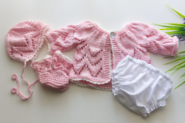 Lace Jacket Pink Set 16