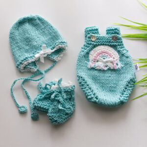 Teal Rainbow Onesie Set 13