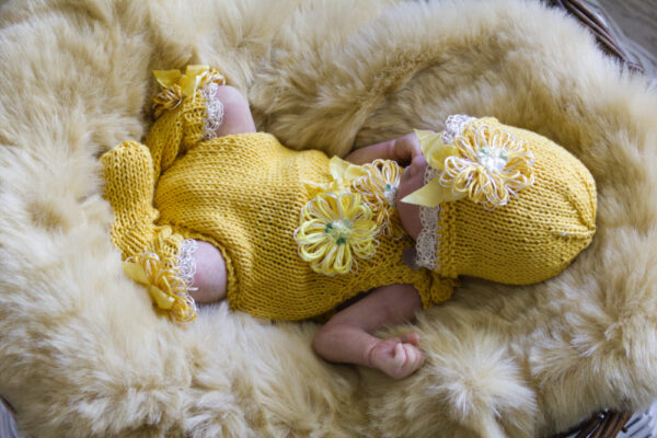 Mustard Daisy Onesie 15-16 - Image 2