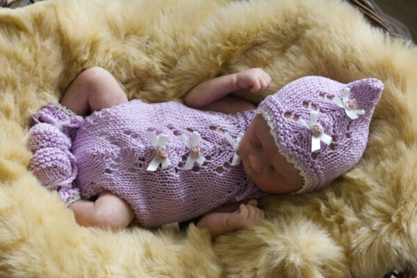 Lilac Pattern Onesie 15-16 - Image 2