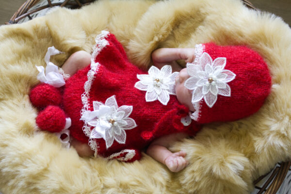 Red Mohair Tutu Onesie 15-16 - Image 2