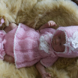 Pink Mohair Butterfly Dress Set 15-16