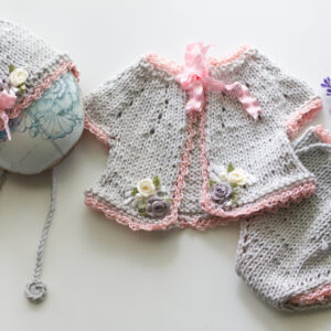 Grey Pink Jacket Set 13
