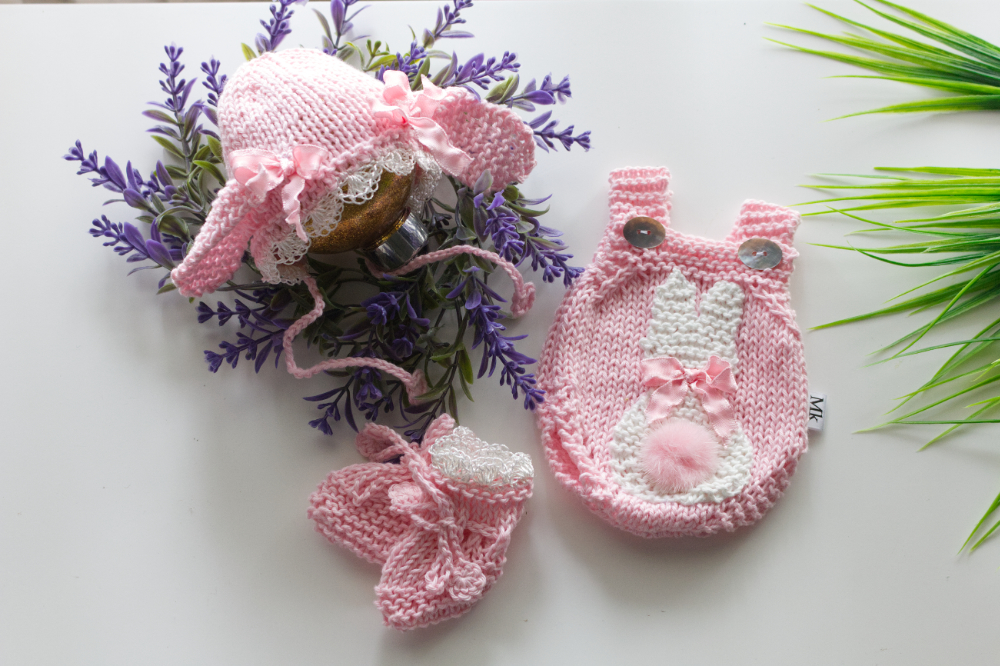 Pink Bunny Onesie Set 13