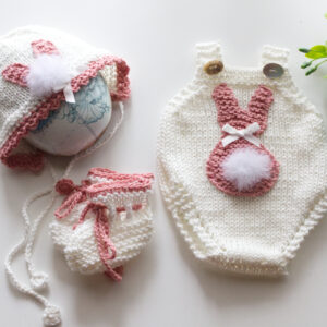 White Onesie Bunny Set 15-16