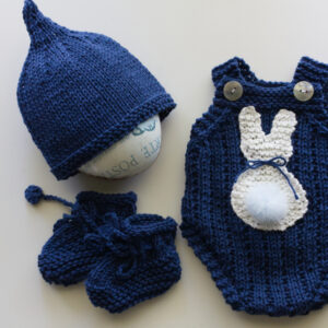 Dark Blue Bunny Onesie Set 15-16