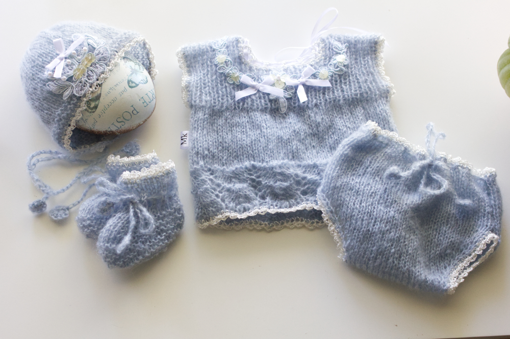 Blue Mohair Singlet Dress Set 15-16