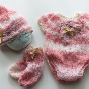 Pink Mohair Onesie 15-16