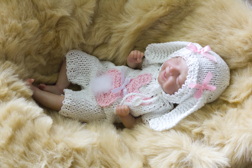 White Onesie with Pink bunny motif 10-12 - Image 2