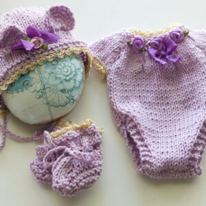 Lilac Mouse Onesie Set 13