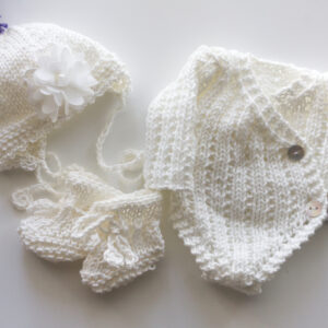 White Crossover Onesie Set 10-11