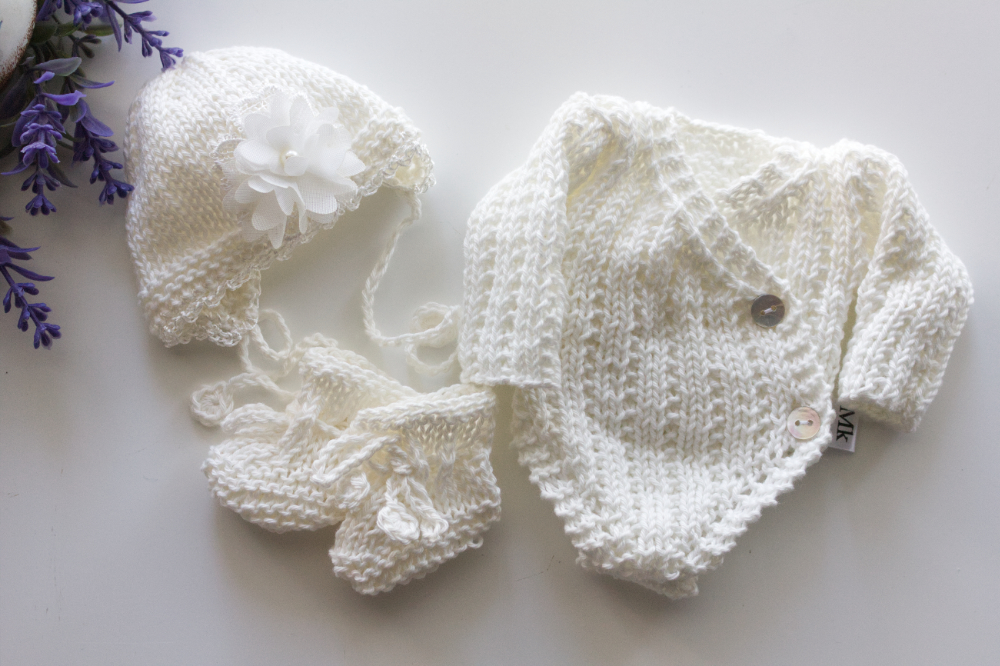 White Crossover Onesie Set 10-11