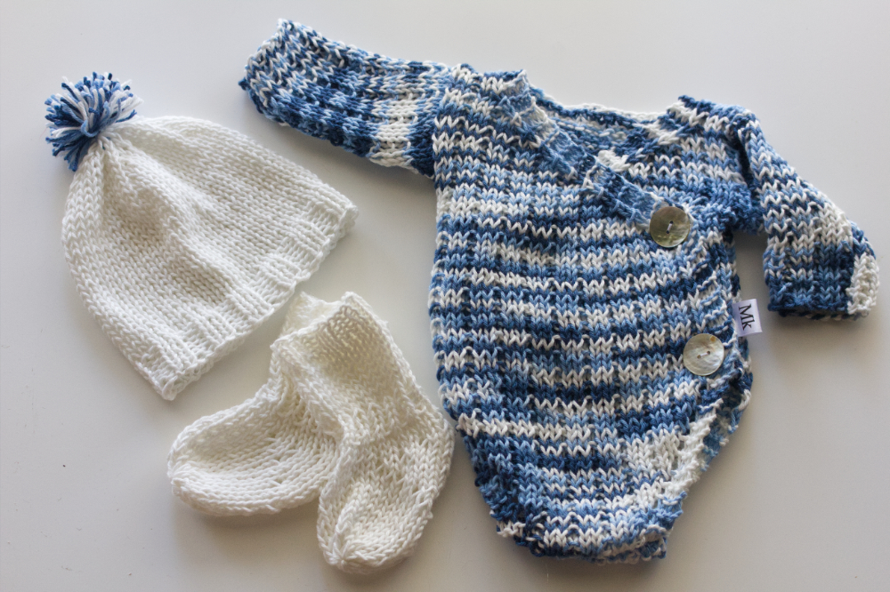 Blue White Crossover Onesie Set 15-16