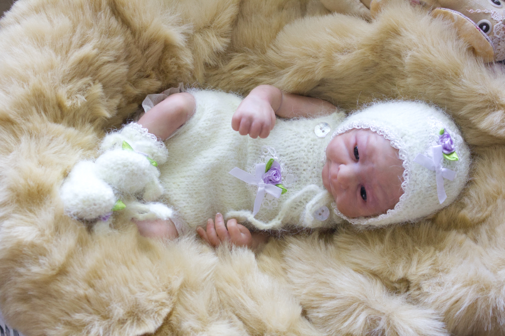 Lemon Mohair Onesie 14 inch - Image 2