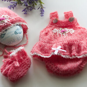 Tutu onesie Watermelon Pink Mohair 16 inch