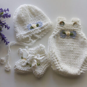 White Onesie Set 13 inch
