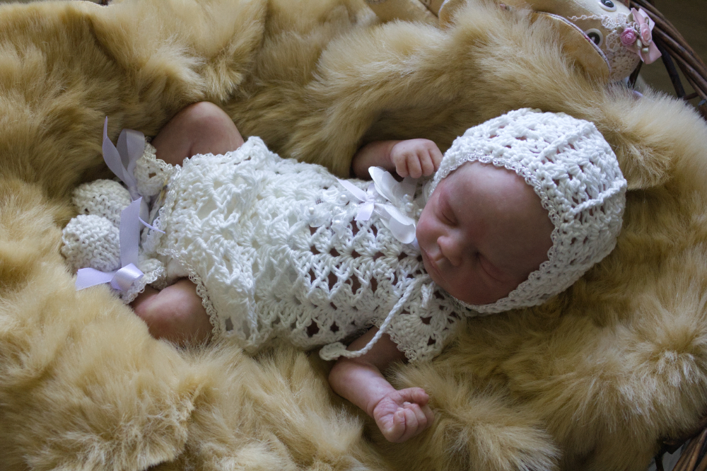 White Crochet Onesie Set 16 - Image 3