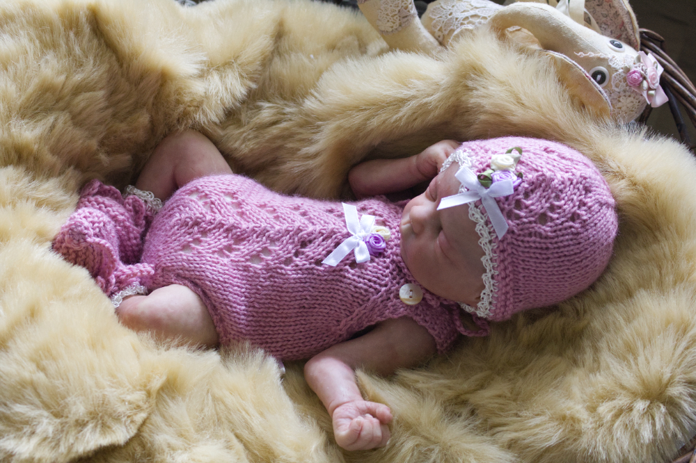 Dusty Rose Pattern Onesie 15-16 - Image 2