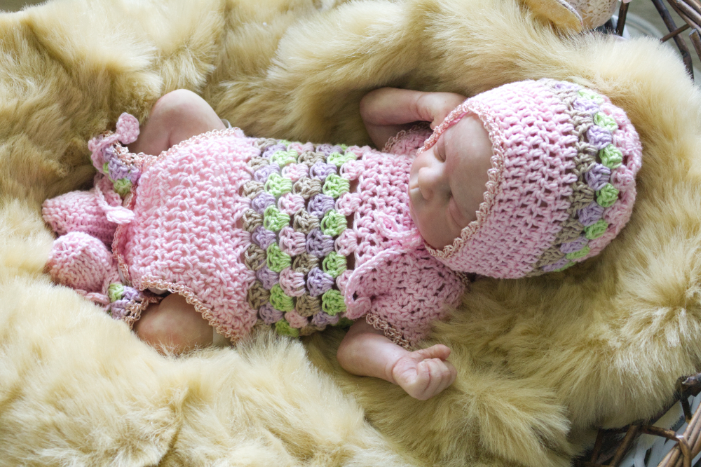 Pink Crochet Onesie Set 16 - Image 2