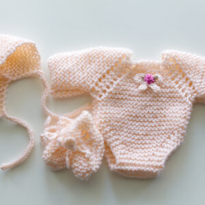 Pink Long Sleeve Onesie  Set 10 inch