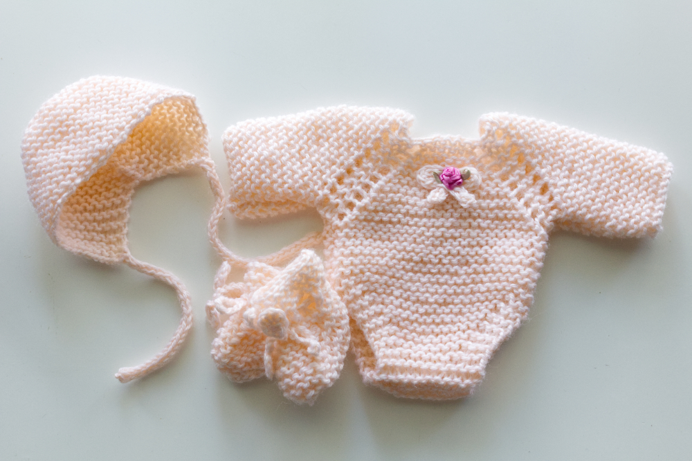 Pink Long Sleeve Onesie Set 10 inch