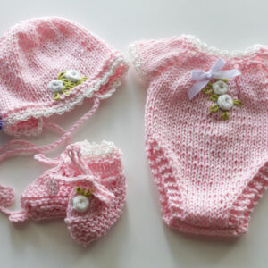 Pink Roses Onesie Set 13 inch