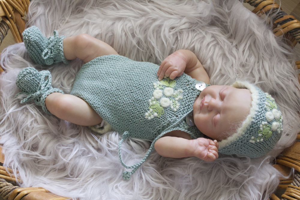 Sage Embroidered Onesie set 18 - Image 2