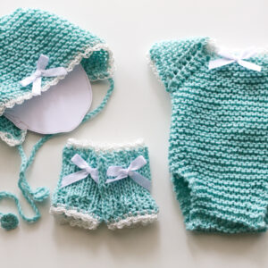 Teal Onesie Set 13 inch CHUBBY