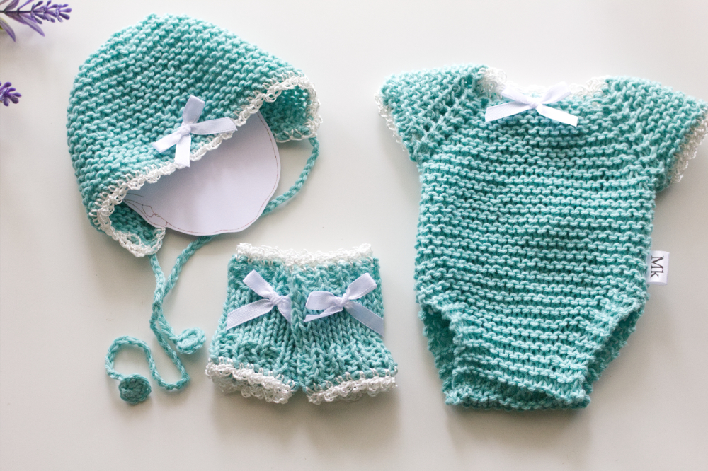 Teal Onesie Set 13 inch CHUBBY