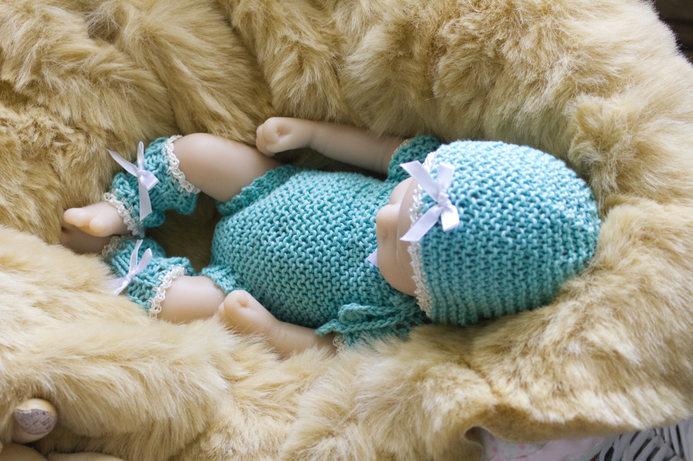 Teal Onesie Set 13 inch CHUBBY - Image 4