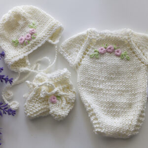 White Onesie Set 13 inch CHUBBY