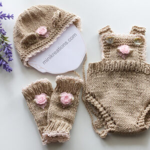 Brown Bib Onesie 15-16