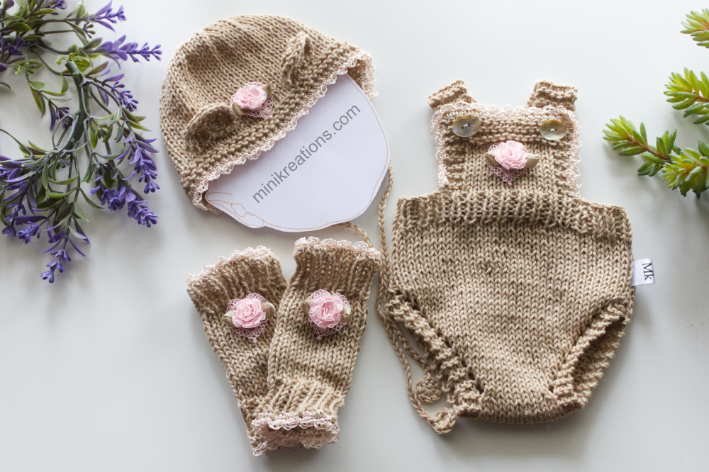 Brown Bib Onesie 15-16