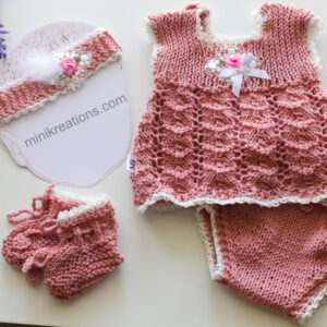 Rose Pink Singlet Dress Set 15-16