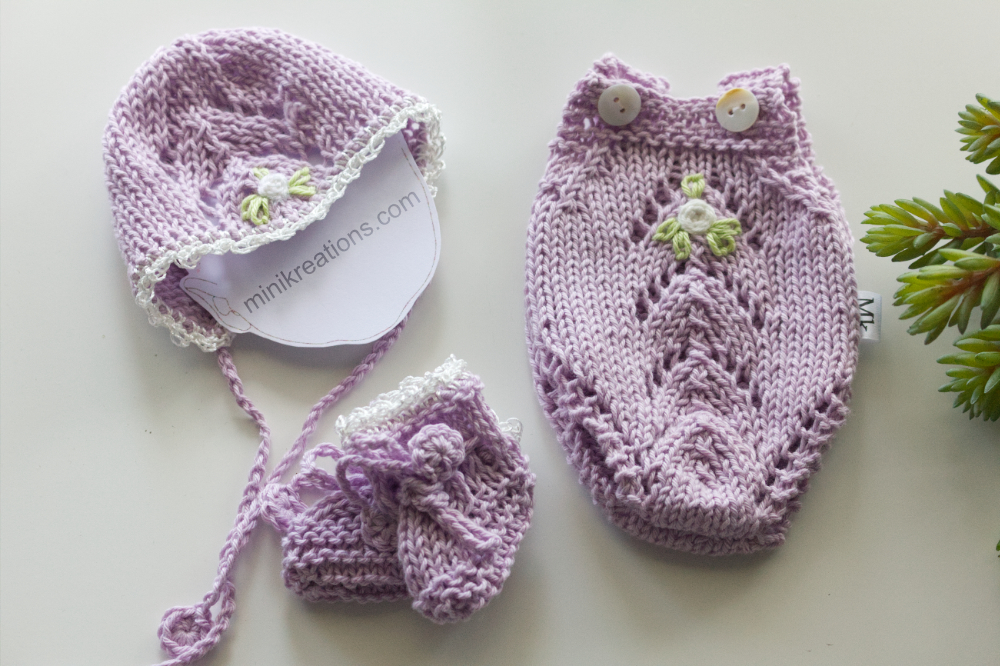 Lilac patterned Onesie 10